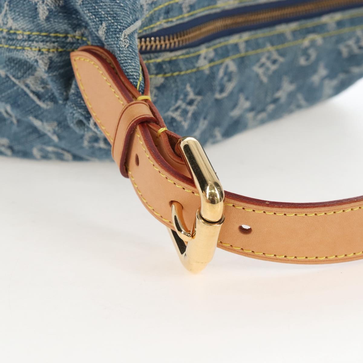 LOUIS VUITTON Monogram Denim Buggy PM Shoulder Bag Blue M95049 LV Auth 210141V