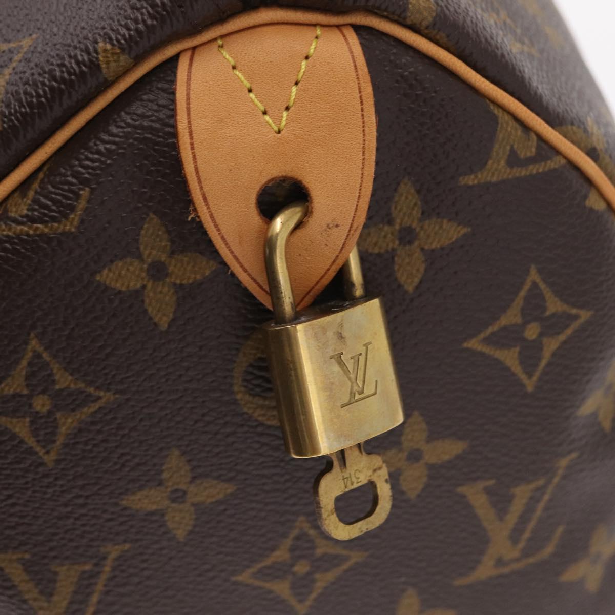 LOUIS VUITTON Monogram Speedy 35 Hand Bag M41524 LV Auth 210164SAV