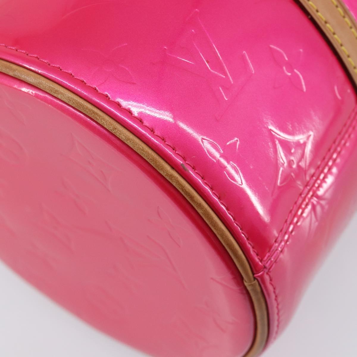 LOUIS VUITTON Monogram Vernis Bedford Bag Fuchsia Pink M91255 LV Auth 210165V