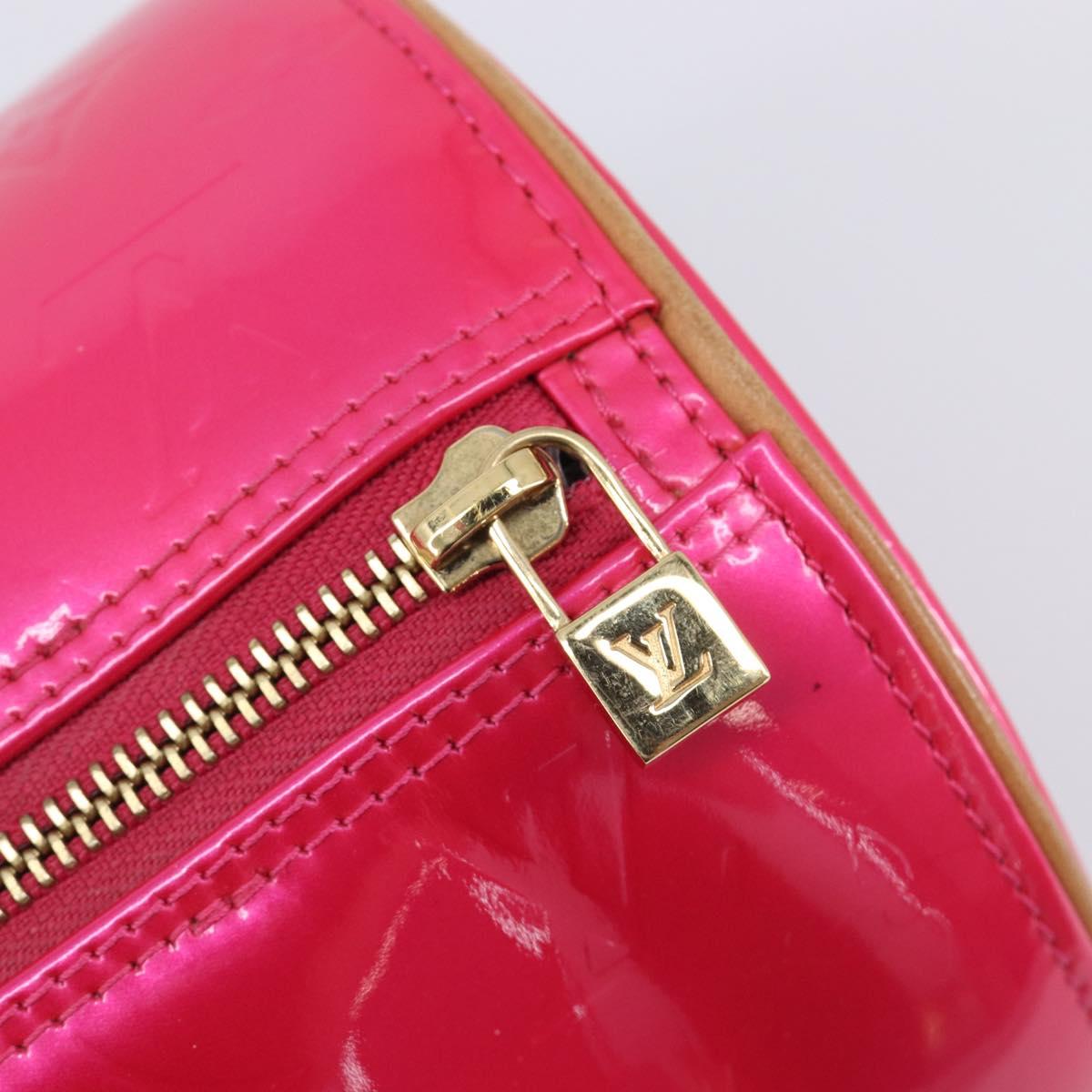 LOUIS VUITTON Monogram Vernis Bedford Bag Fuchsia Pink M91255 LV Auth 210165V