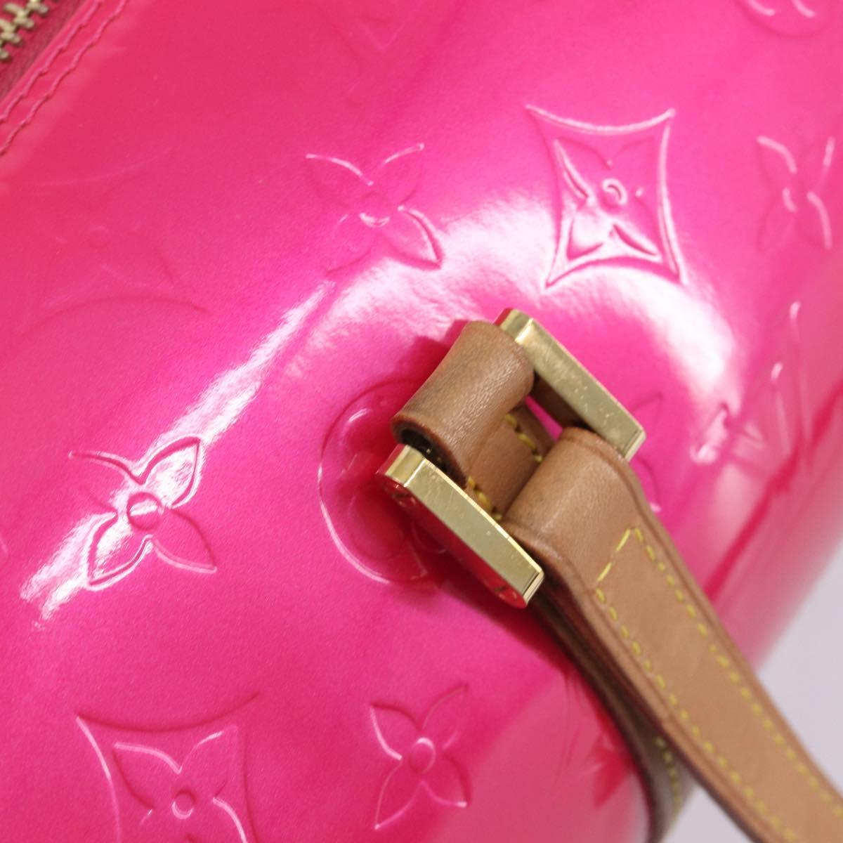 LOUIS VUITTON Monogram Vernis Bedford Bag Fuchsia Pink M91255 LV Auth 210165V