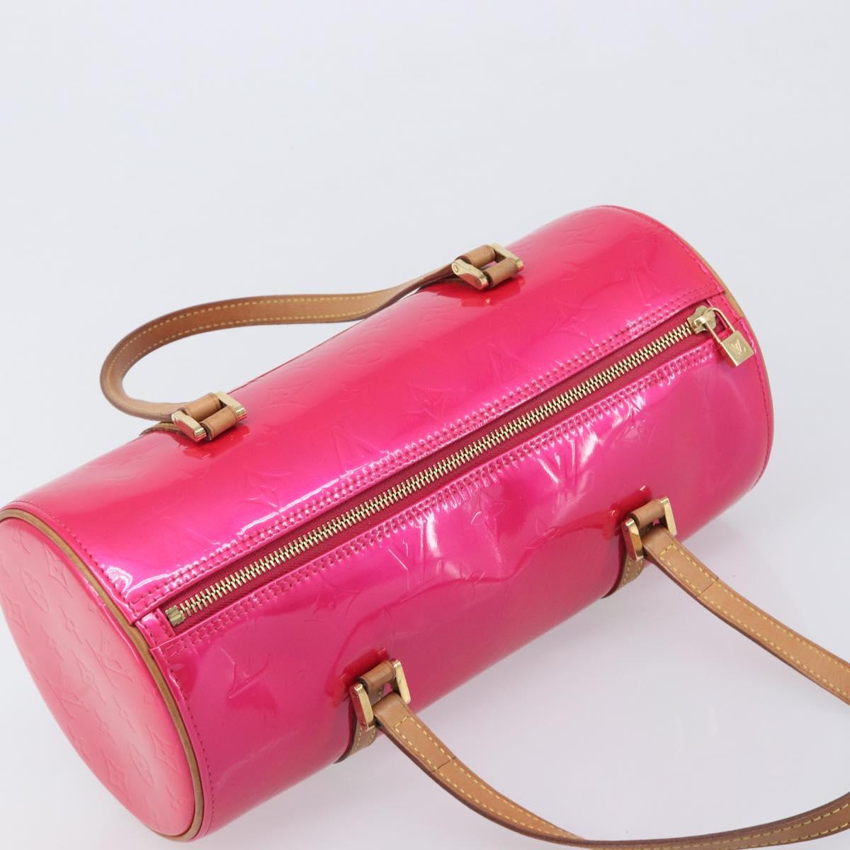 LOUIS VUITTON Monogram Vernis Bedford Bag Fuchsia Pink M91255 LV Auth 210165V