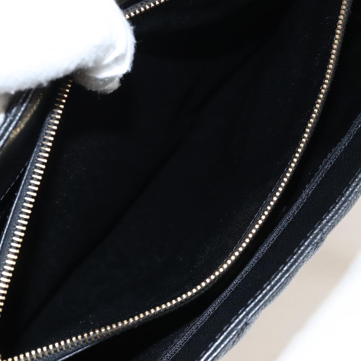 CHANEL GST Chain Shoulder Tote Bag Caviar Skin Black Gold CC Auth 210174SAM