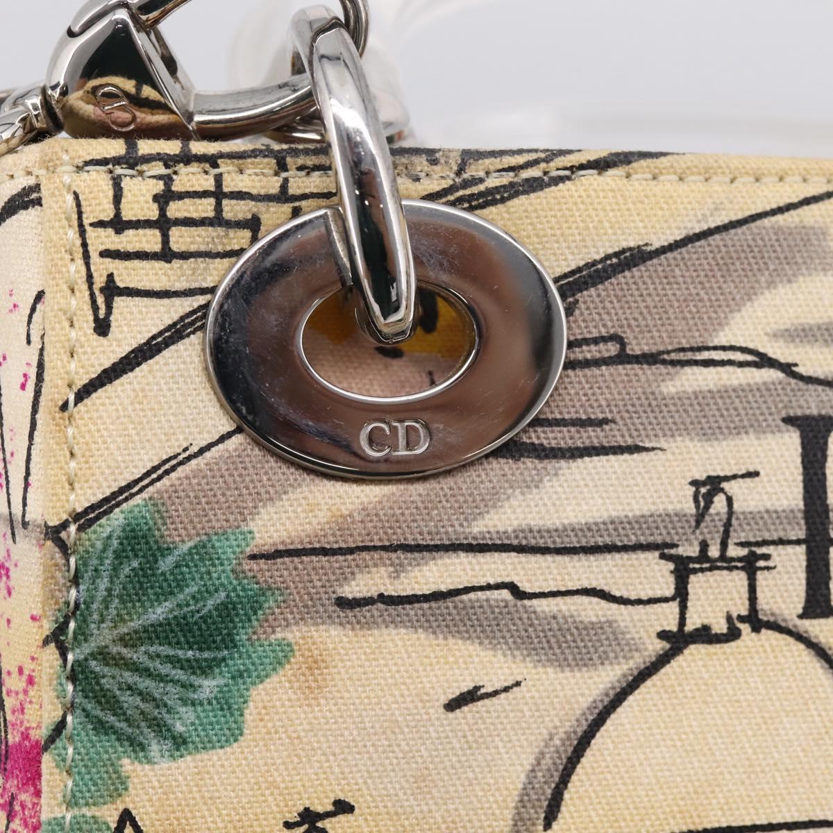 Christian Dior Lady Dior Bag Canvas 2way Osaka2005 19/50 Beige Auth 210177V