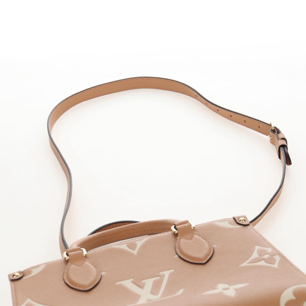 LOUIS VUITTON Empreinte Giant On The Go PM Bag Camel M12513 LV Auth 210181M