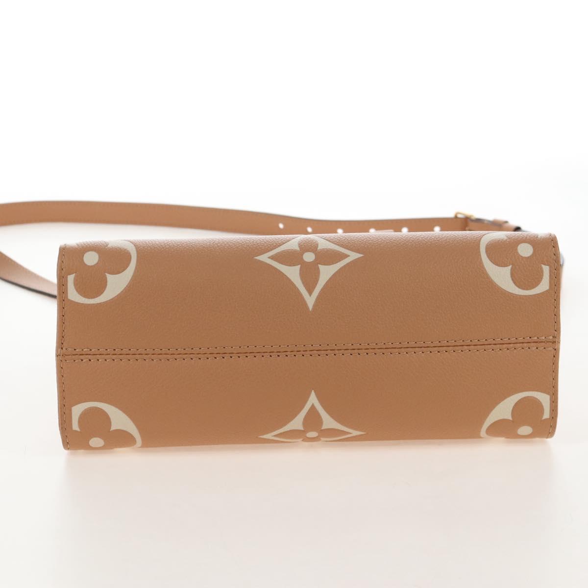 LOUIS VUITTON Empreinte Giant On The Go PM Bag Camel M12513 LV Auth 210181M