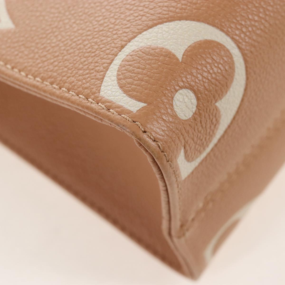 LOUIS VUITTON Empreinte Giant On The Go PM Bag Camel M12513 LV Auth 210181M