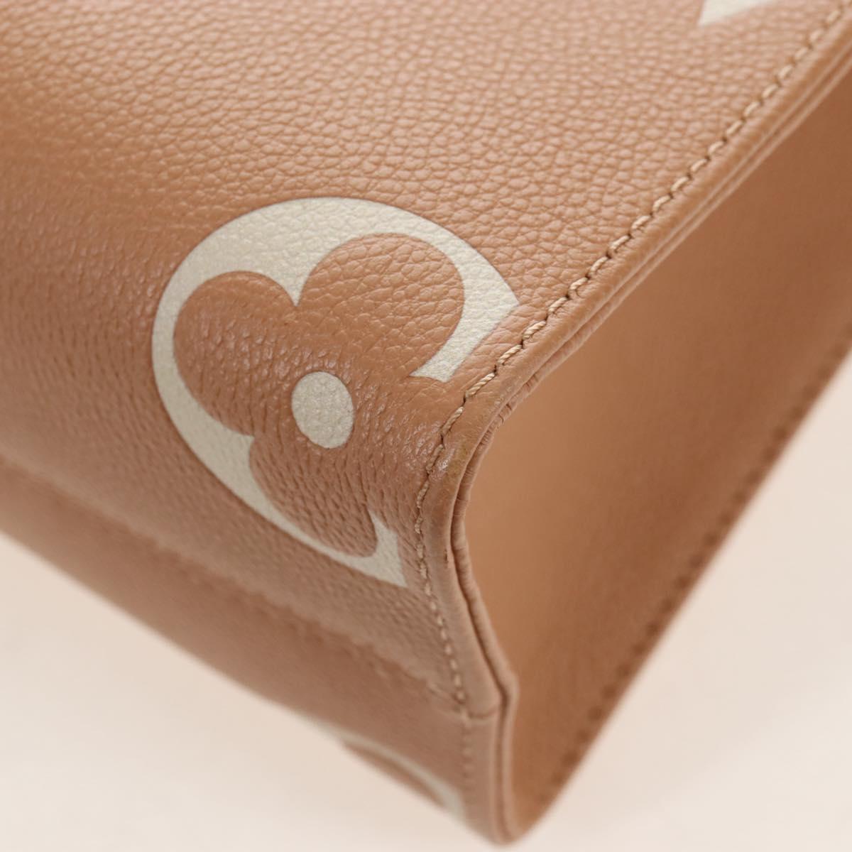 LOUIS VUITTON Empreinte Giant On The Go PM Bag Camel M12513 LV Auth 210181M