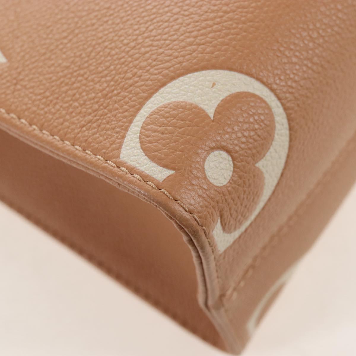 LOUIS VUITTON Empreinte Giant On The Go PM Bag Camel M12513 LV Auth 210181M
