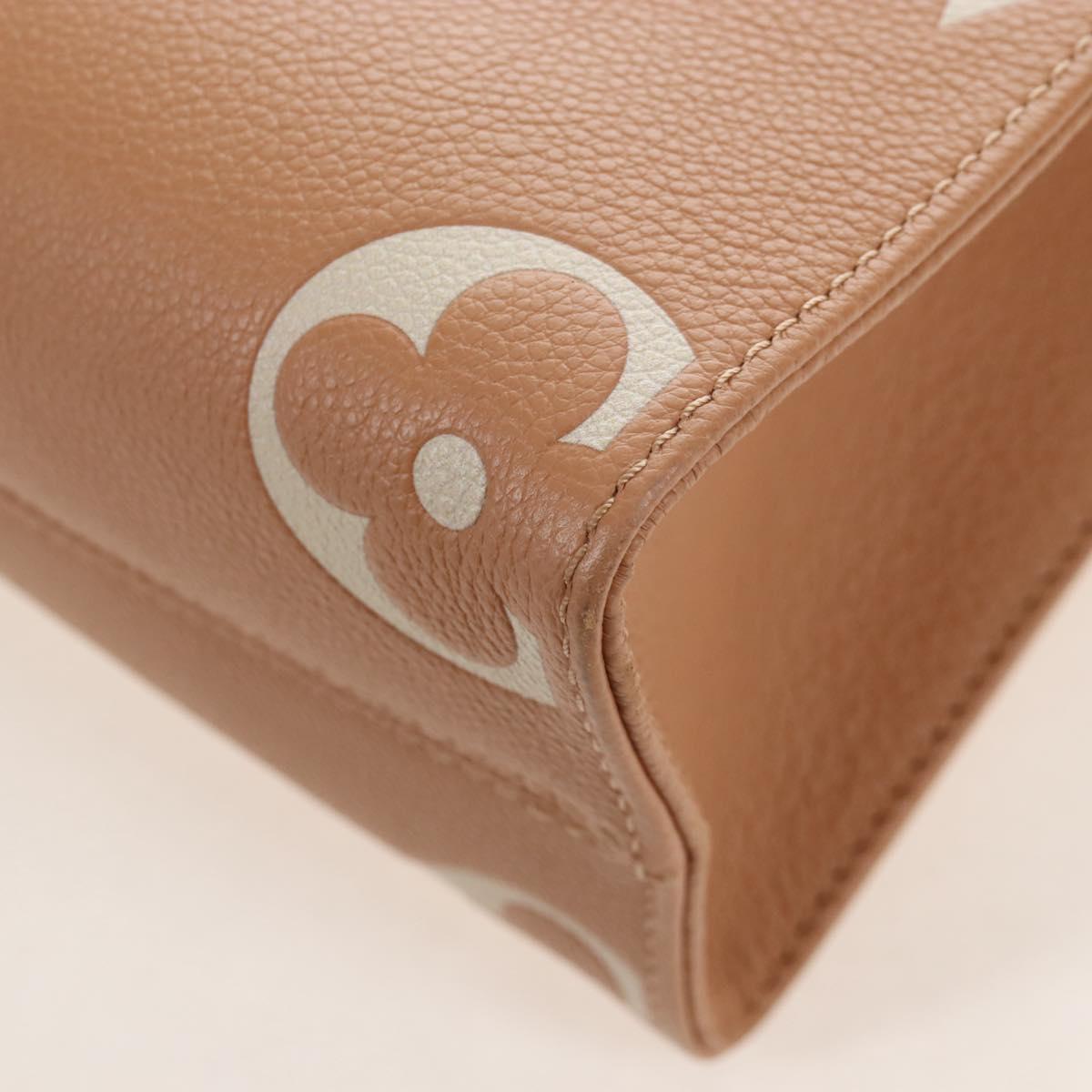 LOUIS VUITTON Empreinte Giant On The Go PM Bag Camel M12513 LV Auth 210181M