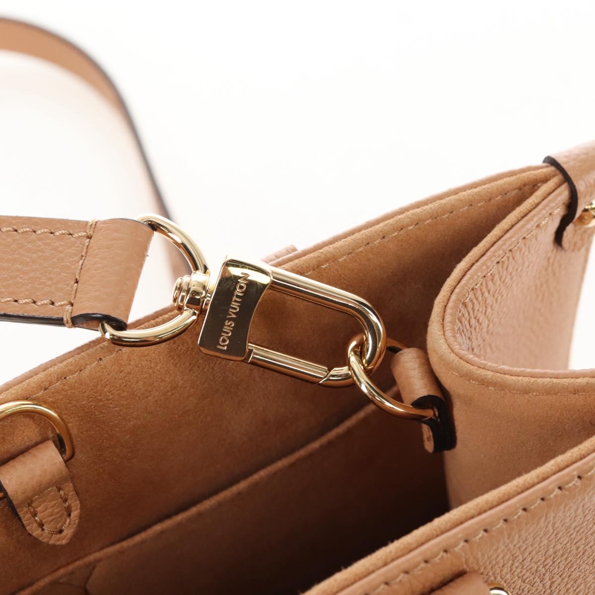 LOUIS VUITTON Empreinte Giant On The Go PM Bag Camel M12513 LV Auth 210181M
