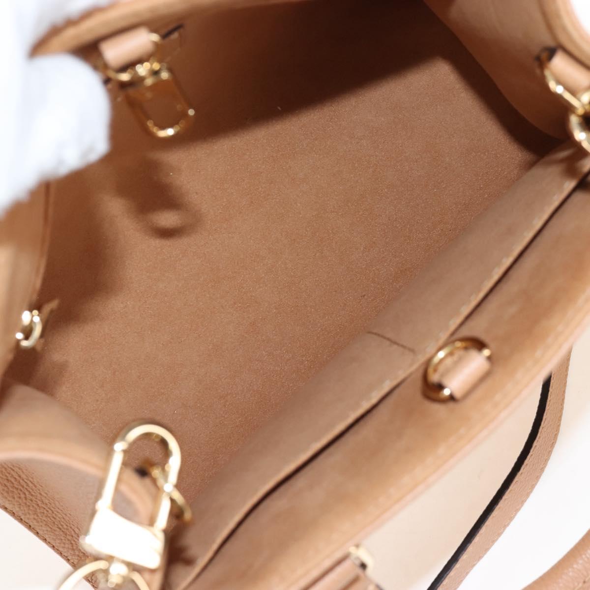 LOUIS VUITTON Empreinte Giant On The Go PM Bag Camel M12513 LV Auth 210181M