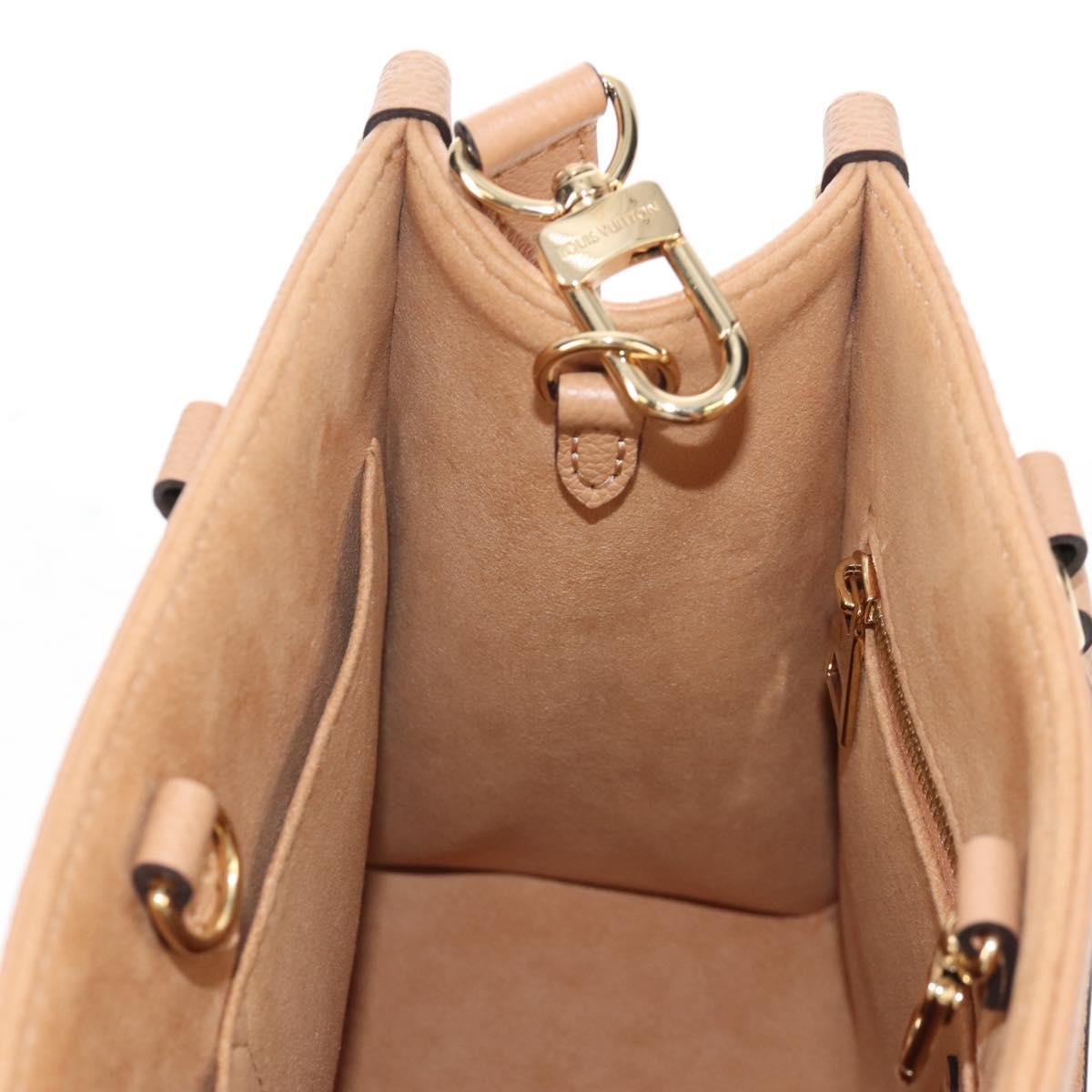 LOUIS VUITTON Empreinte Giant On The Go PM Bag Camel M12513 LV Auth 210181M