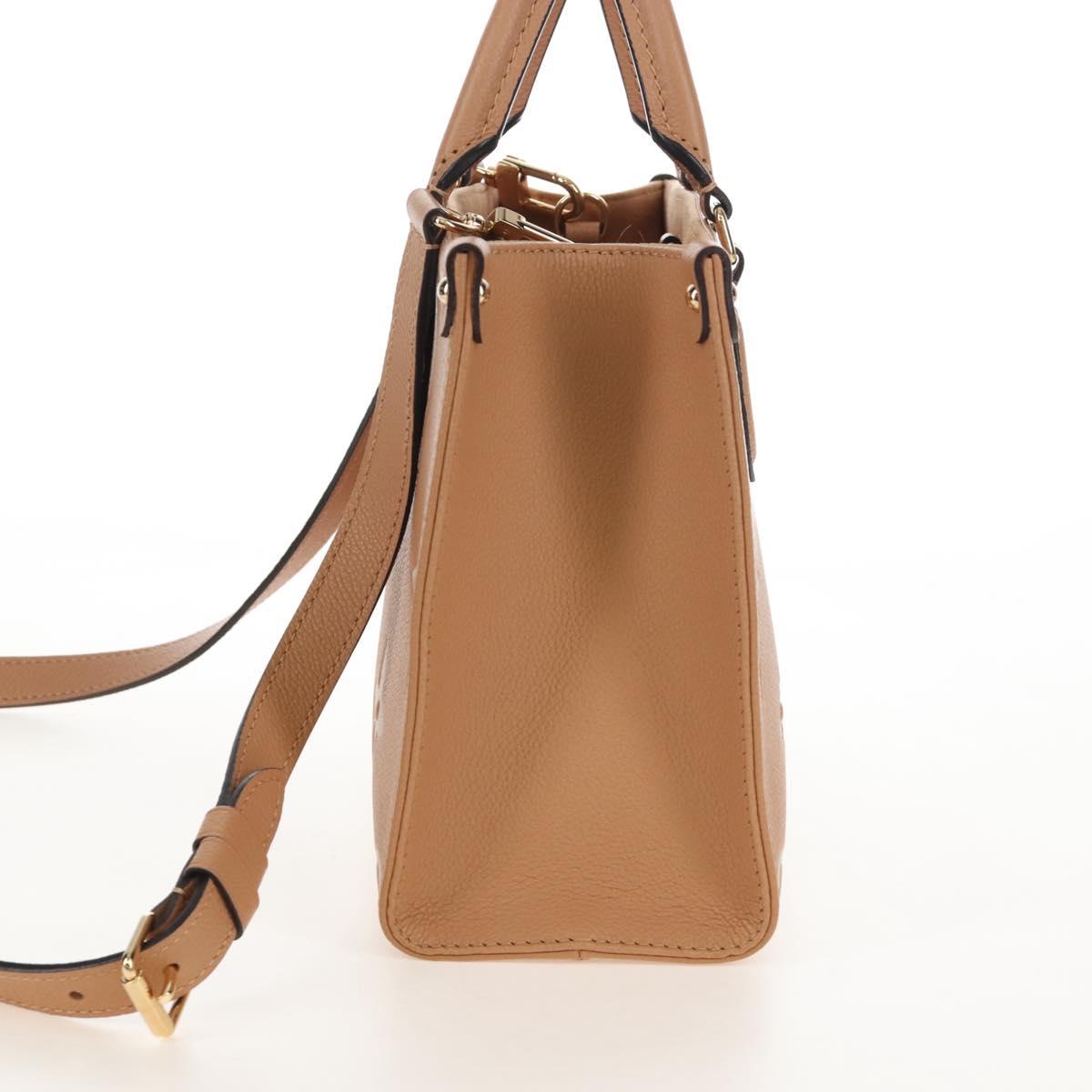 LOUIS VUITTON Empreinte Giant On The Go PM Bag Camel M12513 LV Auth 210181M