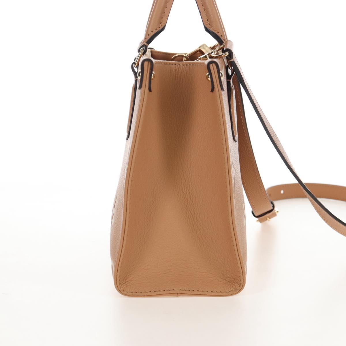 LOUIS VUITTON Empreinte Giant On The Go PM Bag Camel M12513 LV Auth 210181M