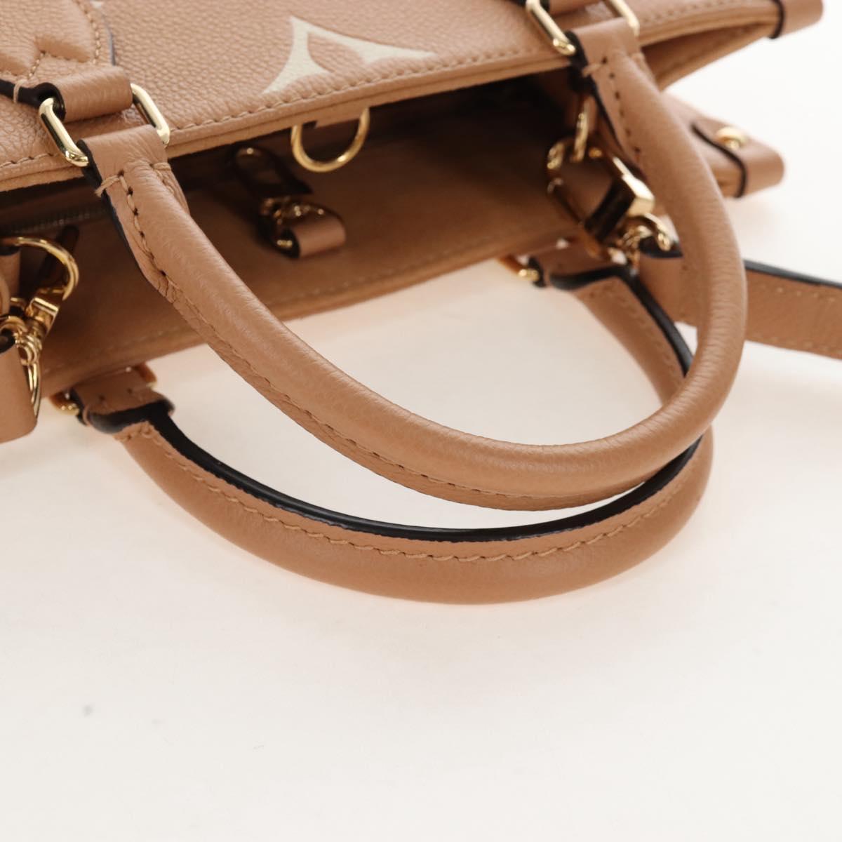 LOUIS VUITTON Empreinte Giant On The Go PM Bag Camel M12513 LV Auth 210181M