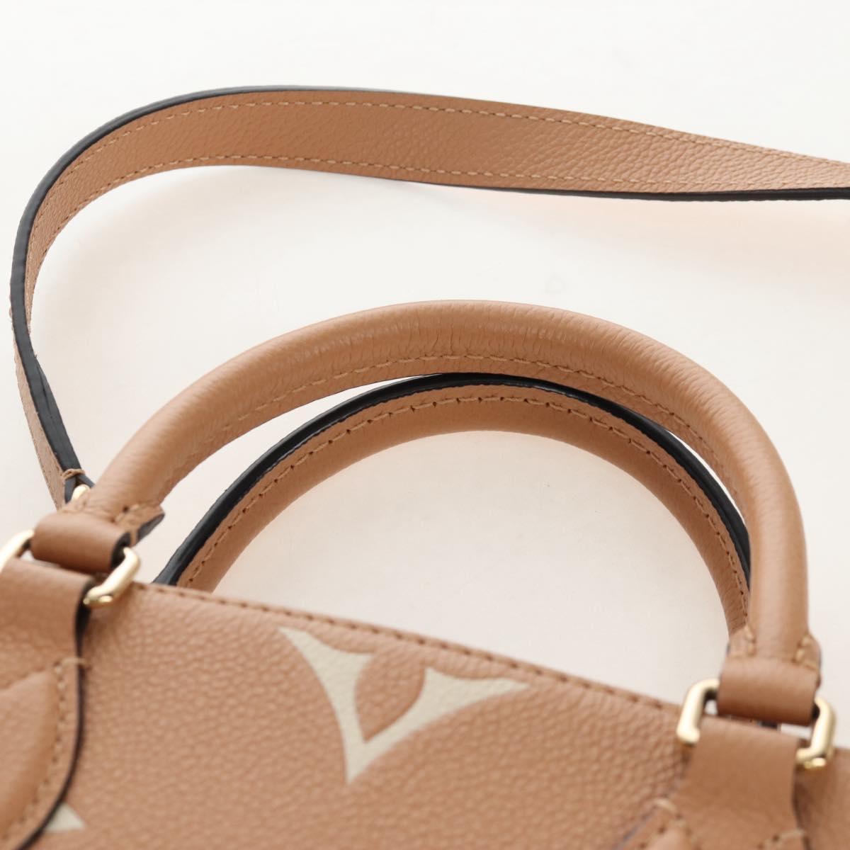 LOUIS VUITTON Empreinte Giant On The Go PM Bag Camel M12513 LV Auth 210181M
