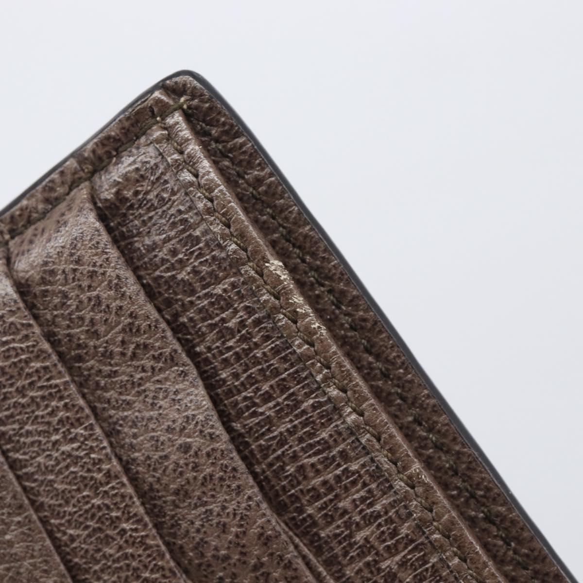 GUCCI GG Supreme Bengal Compact Wallet PVC Beige Auth 210186V