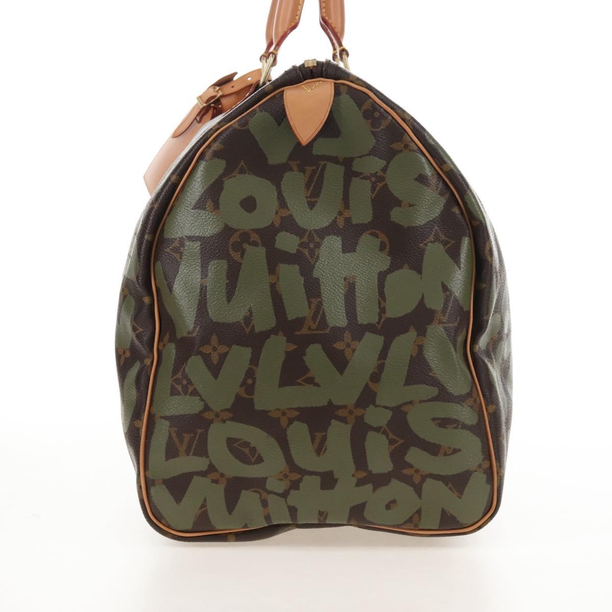 LOUIS VUITTON Monogram graffiti Keepall 50 Bag Khaki M92196 LV Auth 210193SAM