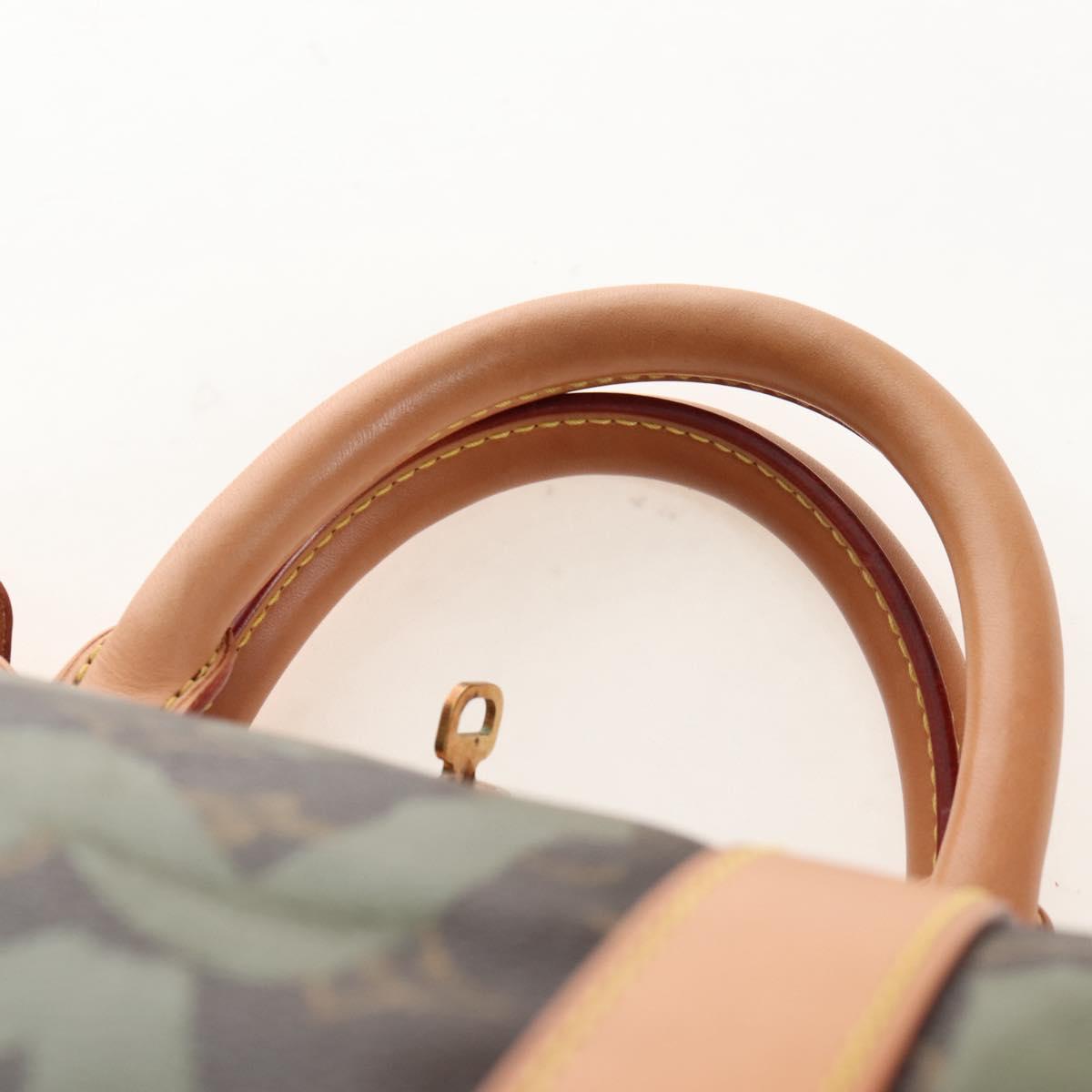 LOUIS VUITTON Monogram graffiti Keepall 50 Bag Khaki M92196 LV Auth 210193SAM