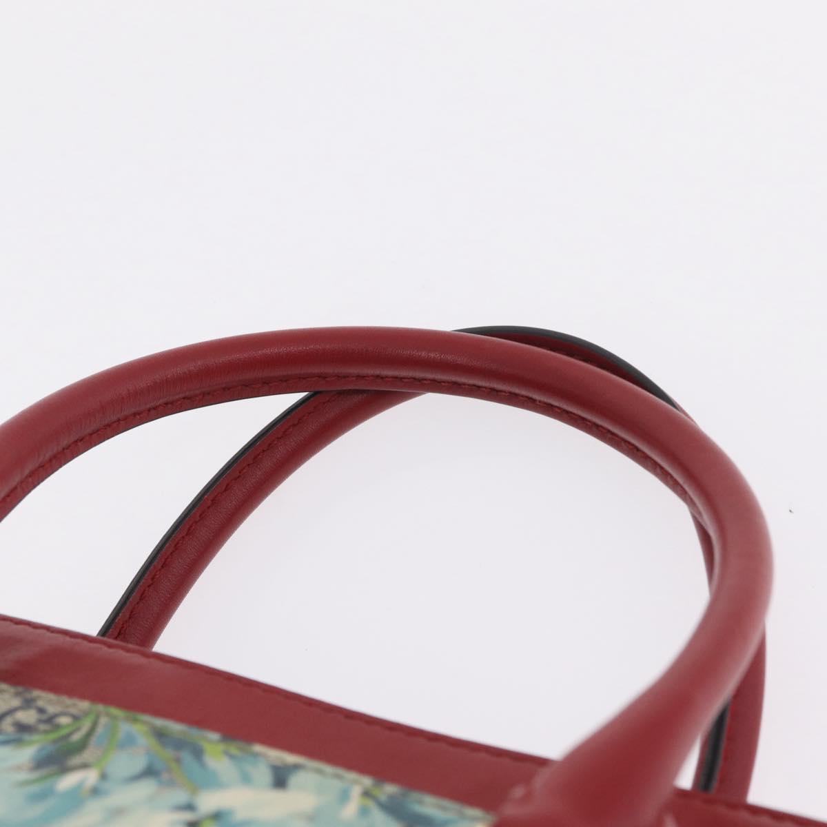 GUCCI GG Supreme GG Blooms Hand Bag PVC 2way Navy Gold 409534 Auth 210198V