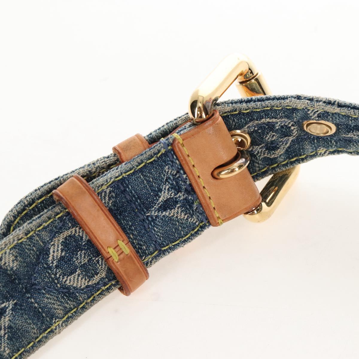 LOUIS VUITTON Monogram Denim Bum Bag Body Bag Blue M95347 LV Auth 210202V