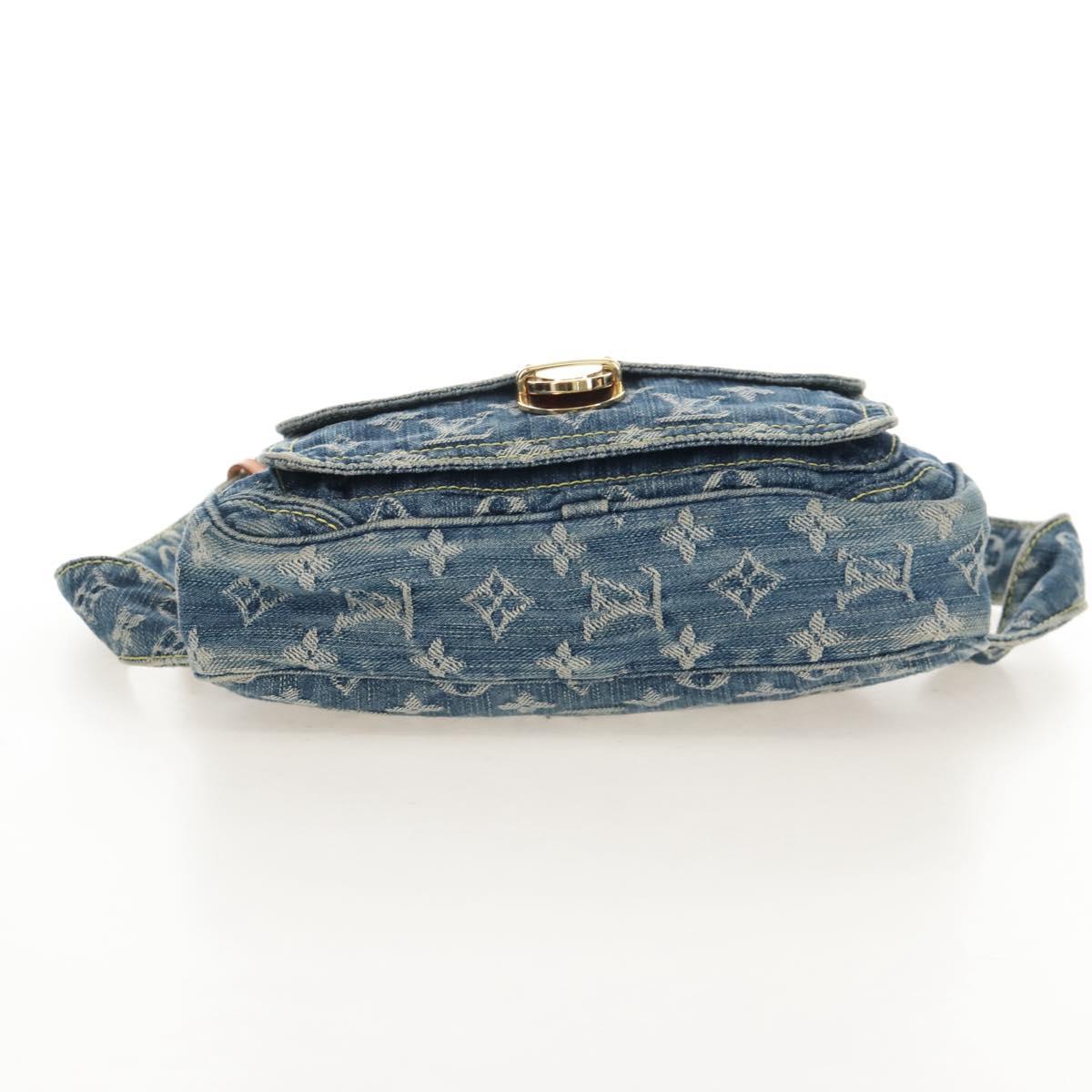 LOUIS VUITTON Monogram Denim Bum Bag Body Bag Blue M95347 LV Auth 210202V