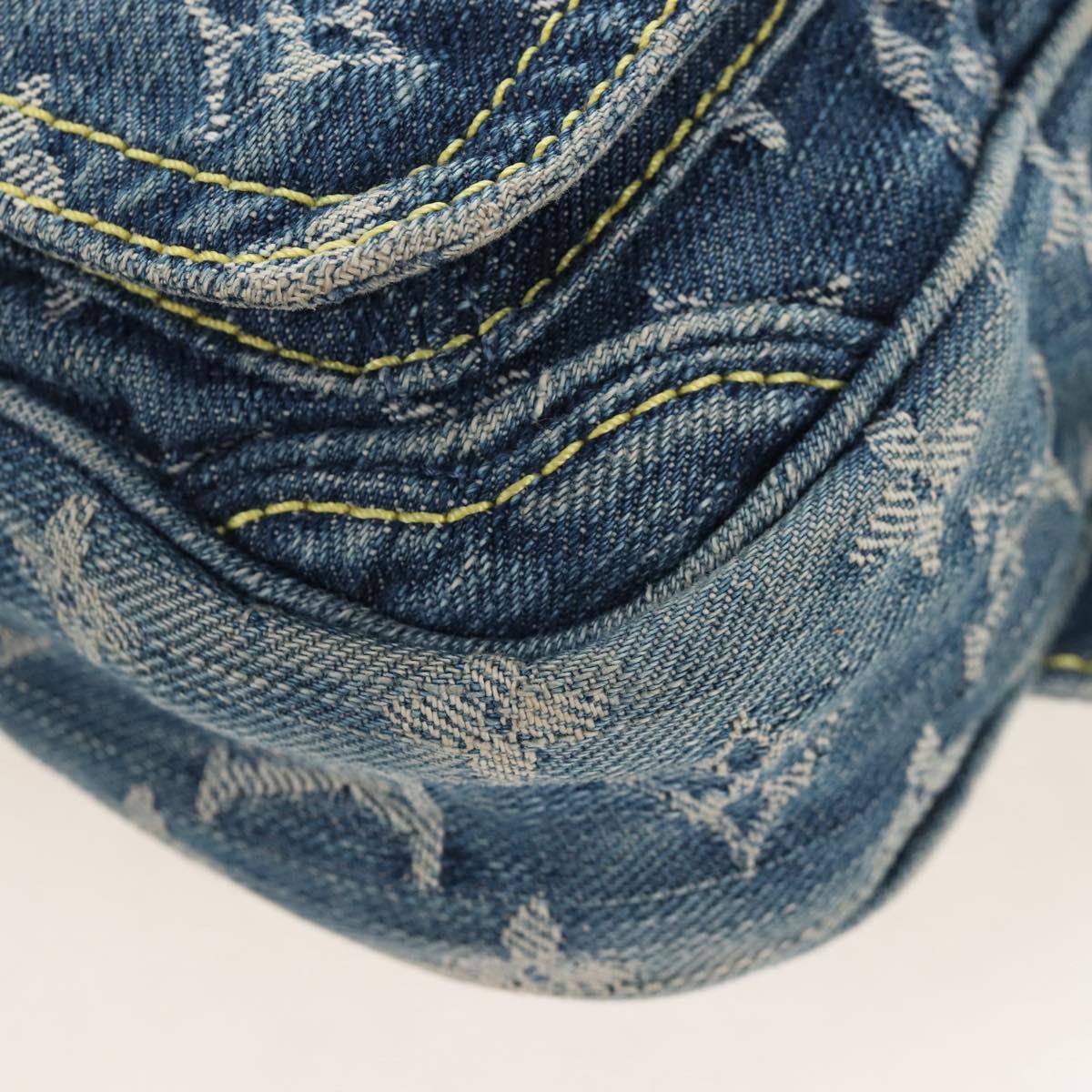 LOUIS VUITTON Monogram Denim Bum Bag Body Bag Blue M95347 LV Auth 210202V