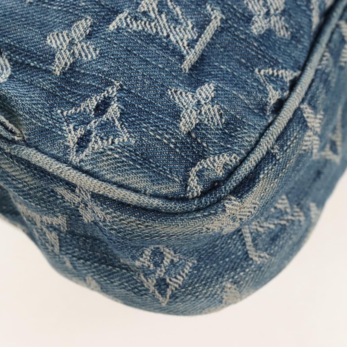 LOUIS VUITTON Monogram Denim Bum Bag Body Bag Blue M95347 LV Auth 210202V