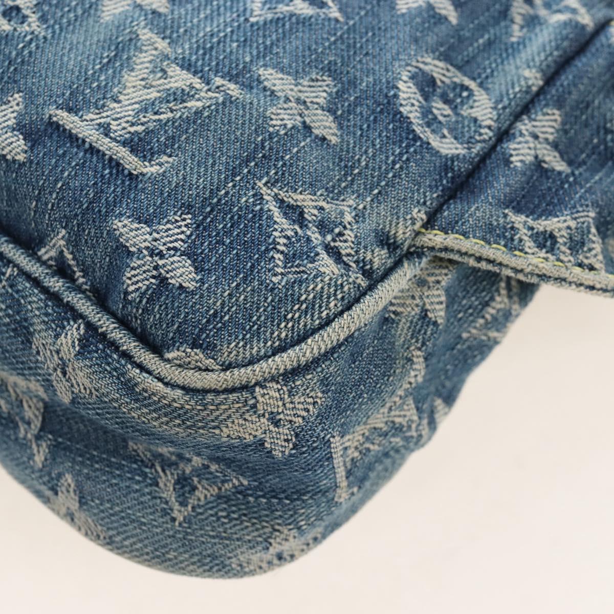 LOUIS VUITTON Monogram Denim Bum Bag Body Bag Blue M95347 LV Auth 210202V