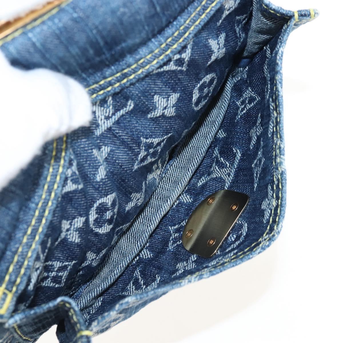 LOUIS VUITTON Monogram Denim Bum Bag Body Bag Blue M95347 LV Auth 210202V