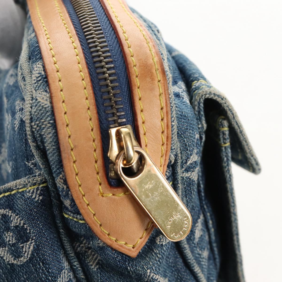 LOUIS VUITTON Monogram Denim Bum Bag Body Bag Blue M95347 LV Auth 210202V