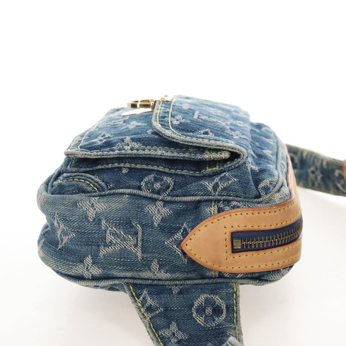 LOUIS VUITTON Monogram Denim Bum Bag Body Bag Blue M95347 LV Auth 210202V