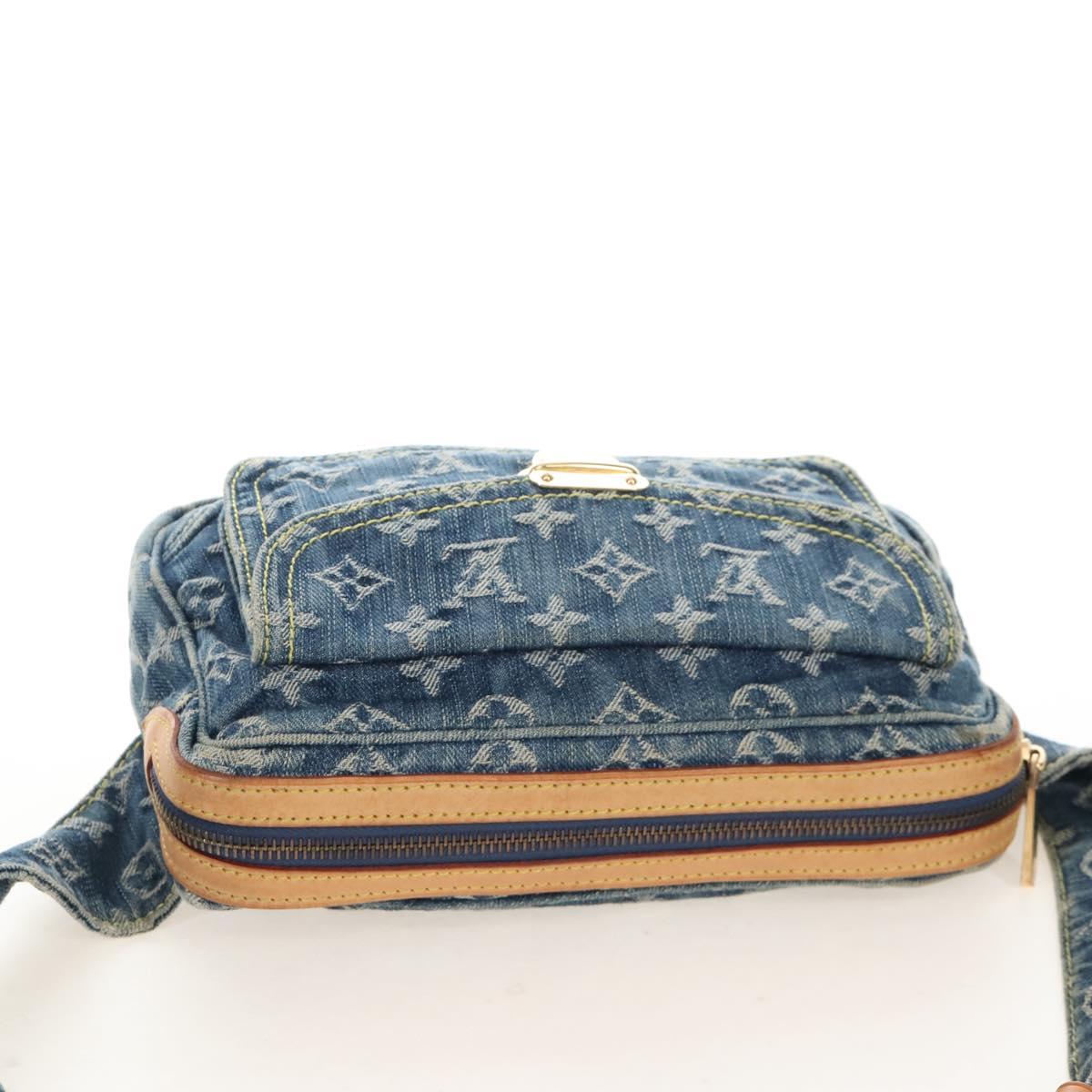 LOUIS VUITTON Monogram Denim Bum Bag Body Bag Blue M95347 LV Auth 210202V