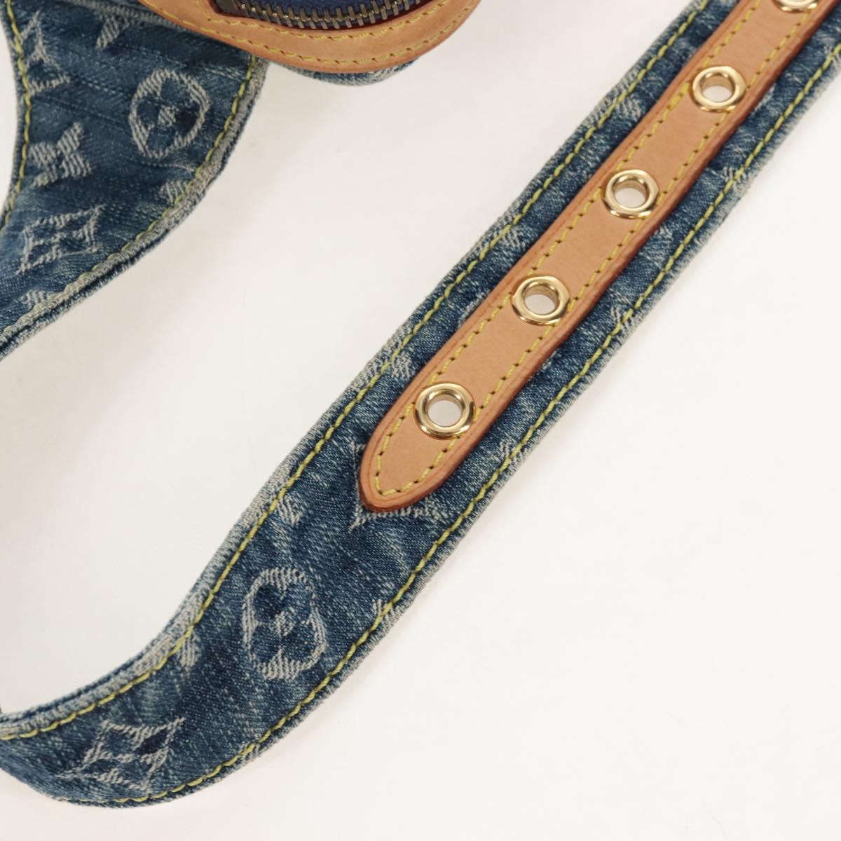 LOUIS VUITTON Monogram Denim Bum Bag Body Bag Blue M95347 LV Auth 210202V