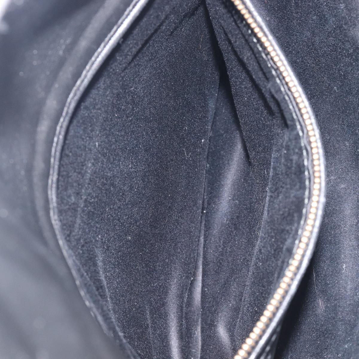 Miu Miu Matelasse Shoulder Bag Leather Black Gold Auth 210219V