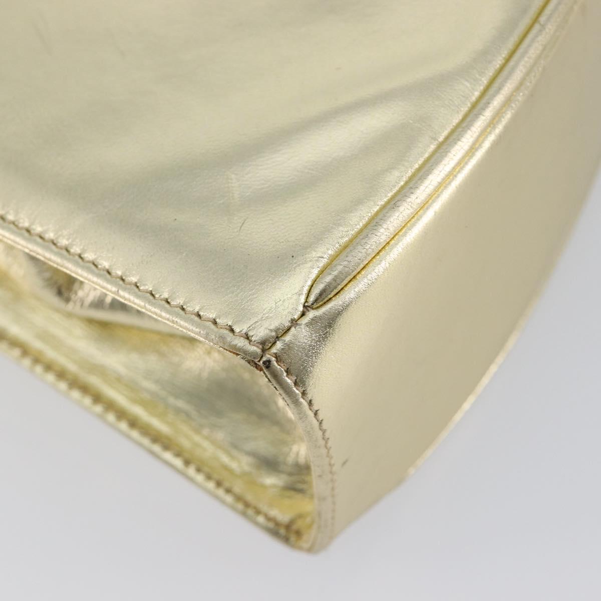 Salvatore Ferragamo Shoulder Bag Leather Gold Auth 210225