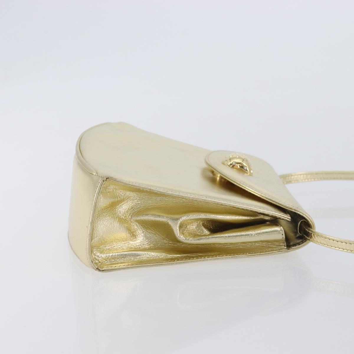 Salvatore Ferragamo Shoulder Bag Leather Gold Auth 210225