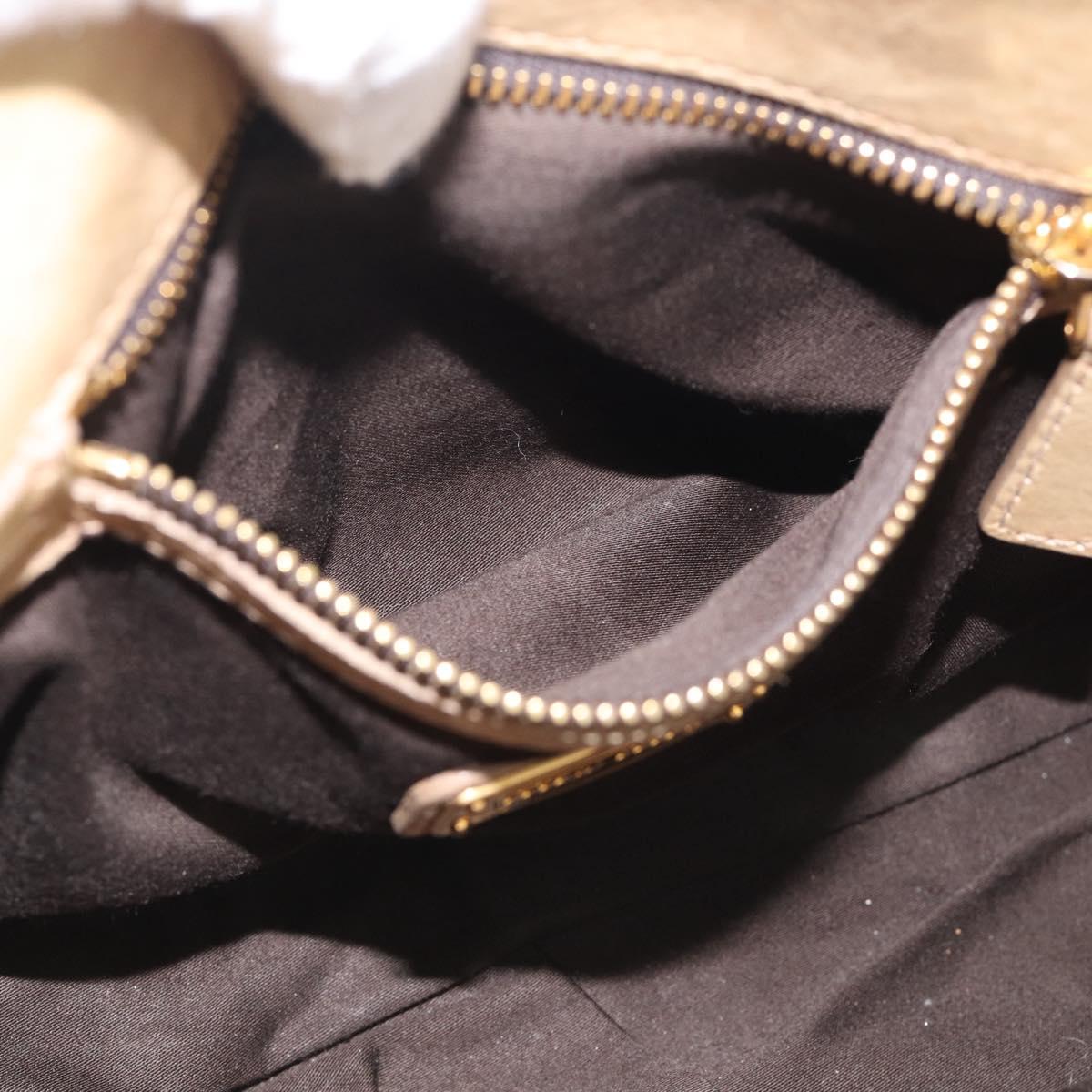 Miu Miu Matelasse Hand Bag Vitellolux 2way Beige Gold Auth 210233A