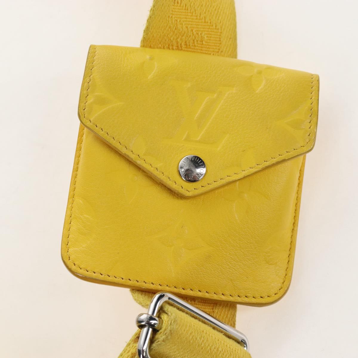 LOUIS VUITTON Utility Cross Body Bag Leather Yellow M58652 LV Auth 210243V