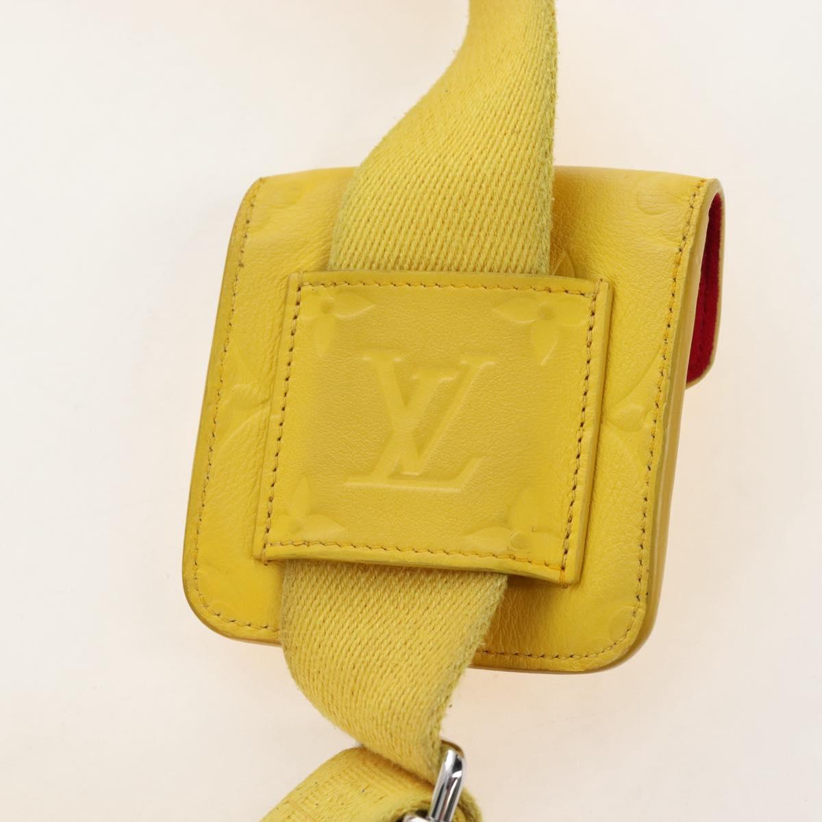 LOUIS VUITTON Utility Cross Body Bag Leather Yellow M58652 LV Auth 210243V