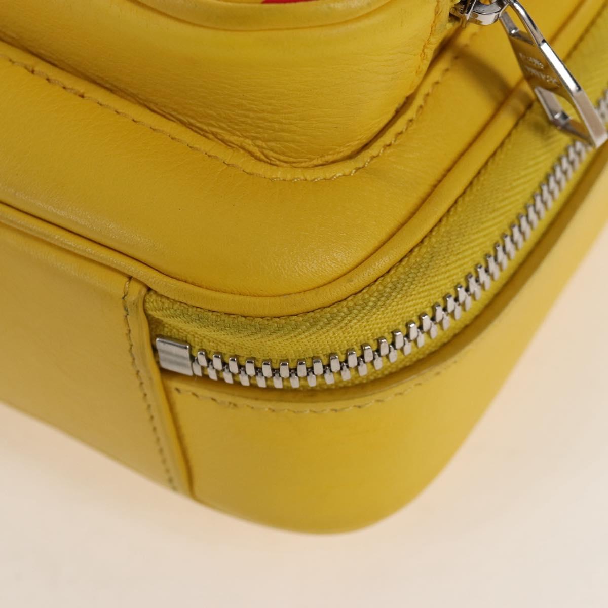 LOUIS VUITTON Utility Cross Body Bag Leather Yellow M58652 LV Auth 210243V