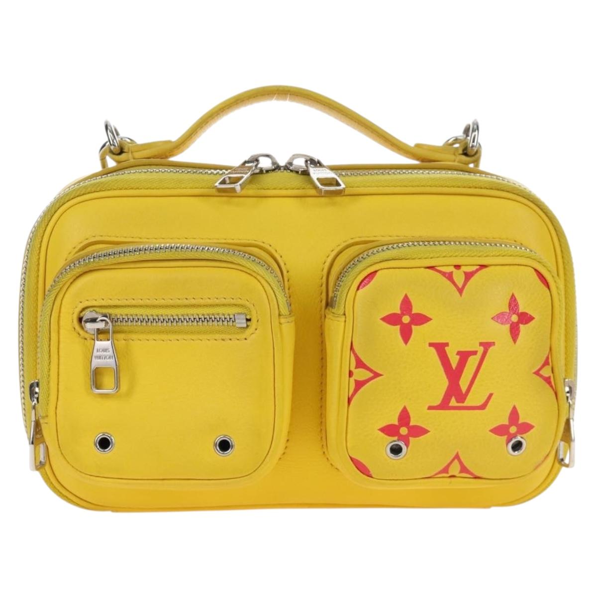 LOUIS VUITTON Utility Cross Body Bag Leather Yellow M58652 LV Auth 210243V