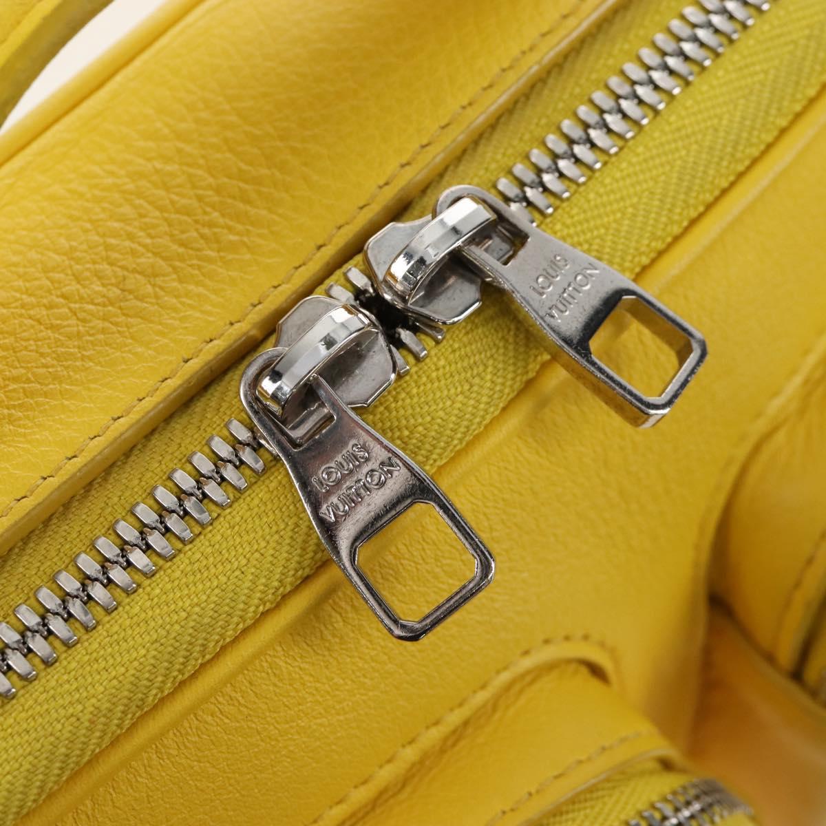 LOUIS VUITTON Utility Cross Body Bag Leather Yellow M58652 LV Auth 210243V