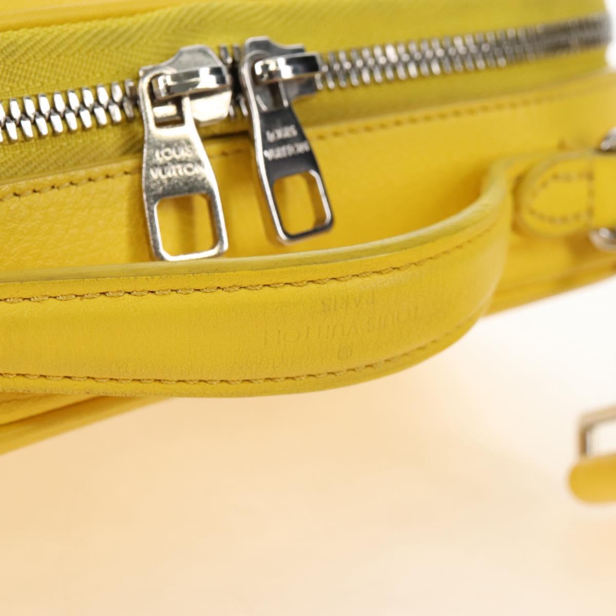 LOUIS VUITTON Utility Cross Body Bag Leather Yellow M58652 LV Auth 210243V