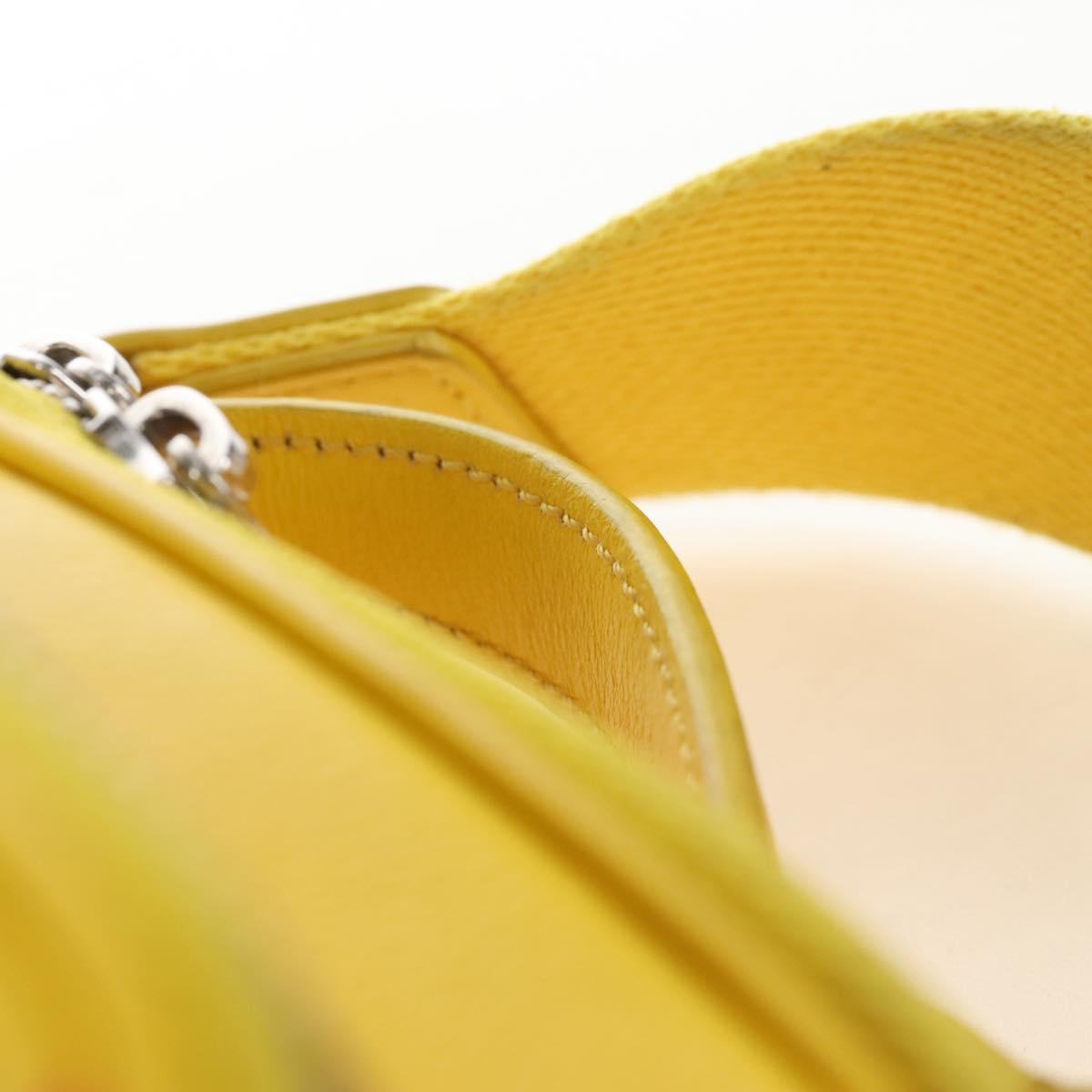 LOUIS VUITTON Utility Cross Body Bag Leather Yellow M58652 LV Auth 210243V