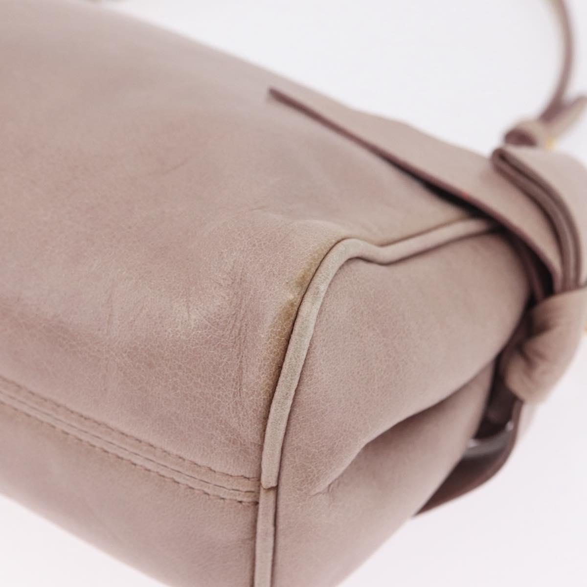 Miu Miu Shoulder Bag Vitellolux Pink Gold Auth 210245A