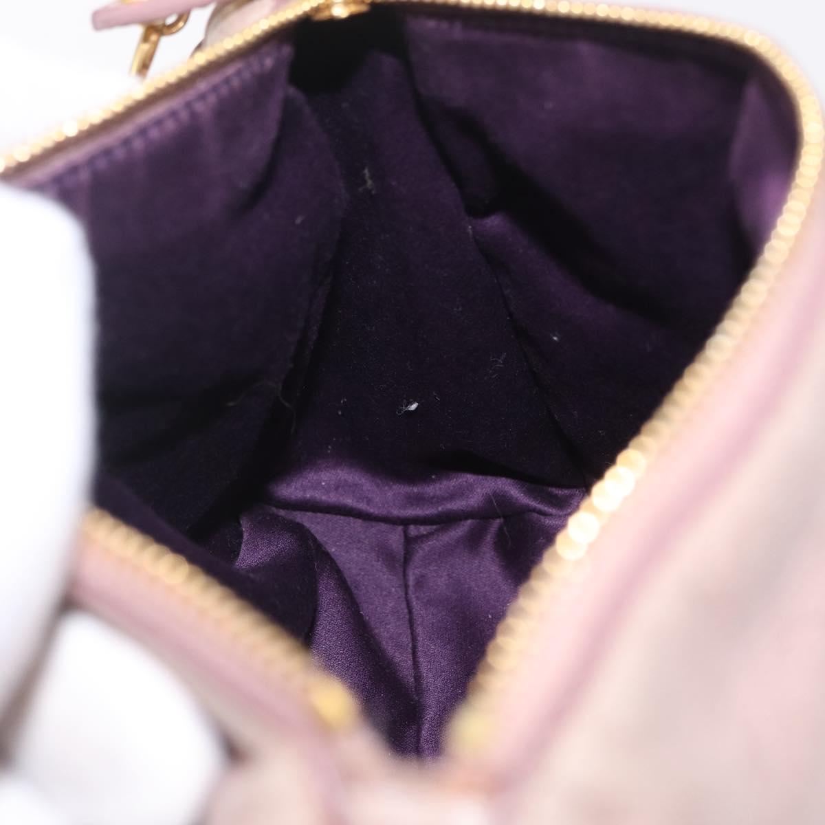 Miu Miu Shoulder Bag Vitellolux Pink Gold Auth 210245A