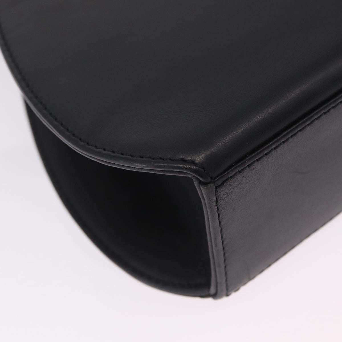 Cartier PANTHERE Shoulder Bag Leather Black Gold Auth 210249A