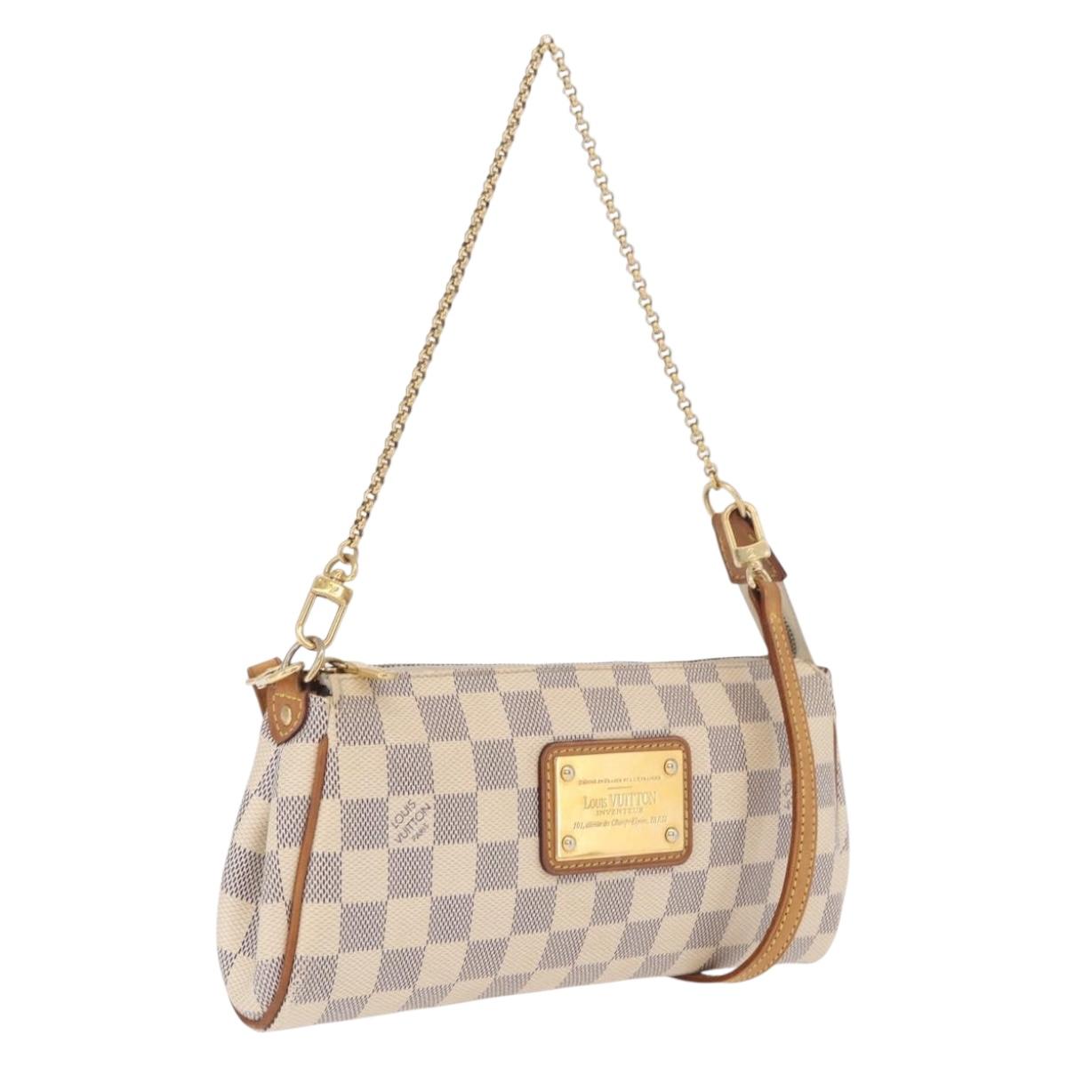 LOUIS VUITTON Damier Azur Eva Shoulder Bag 2way N55214 LV Auth 210254A